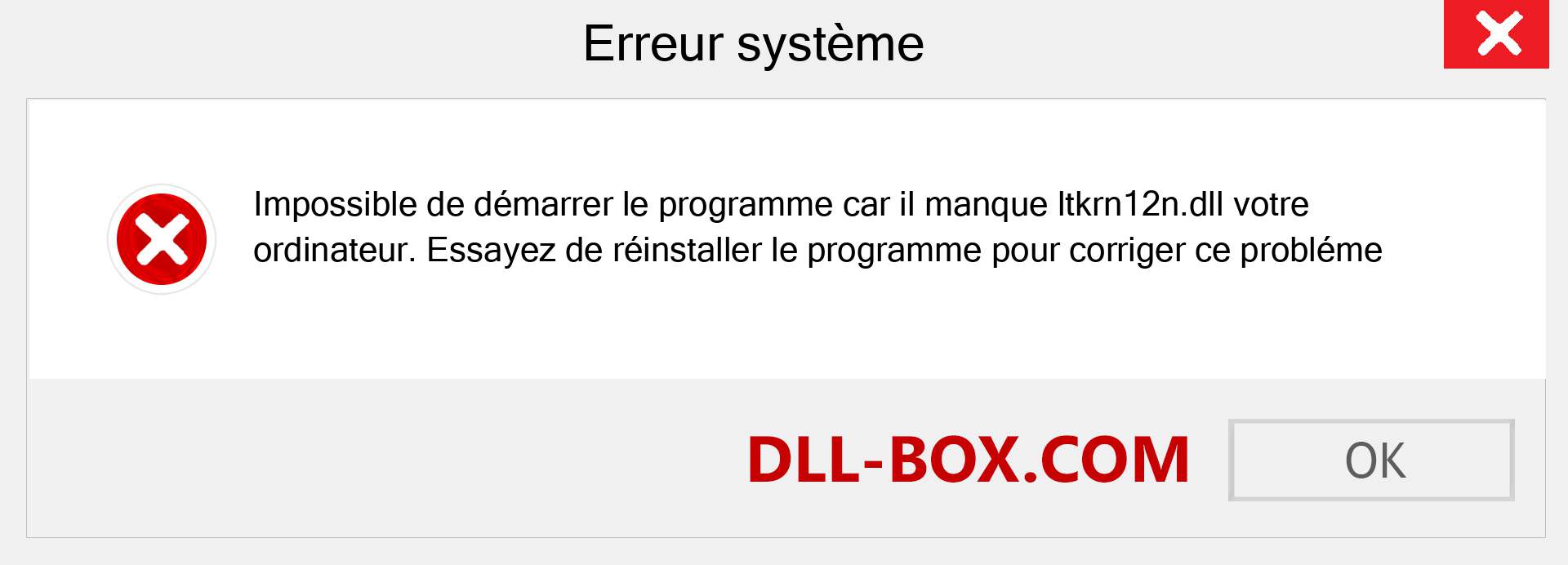 Le fichier ltkrn12n.dll est manquant ?. Télécharger pour Windows 7, 8, 10 - Correction de l'erreur manquante ltkrn12n dll sur Windows, photos, images